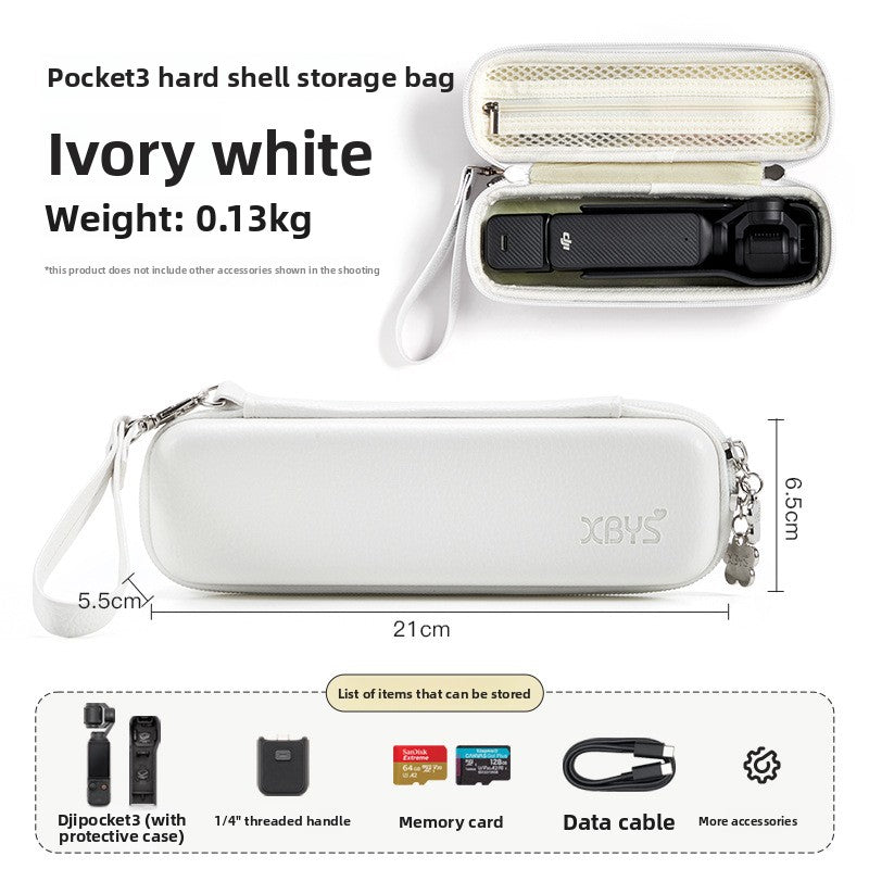 Hard-shell storage case for handheld gimbal action camera