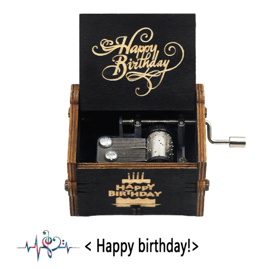 Harry Potter Hand-Cranked Wooden Music Box