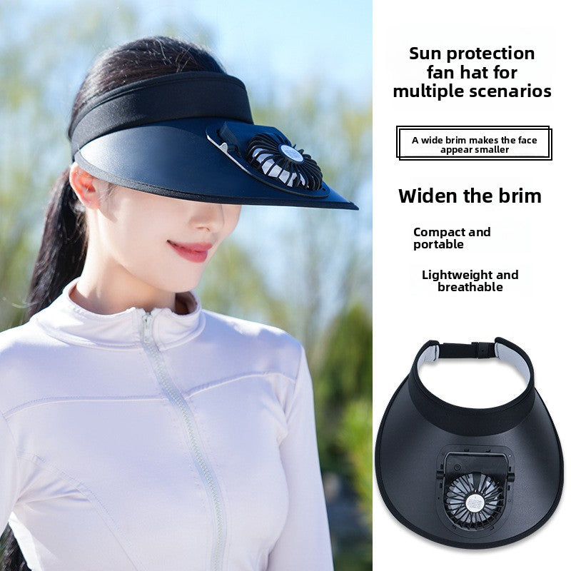 Hat with a fan