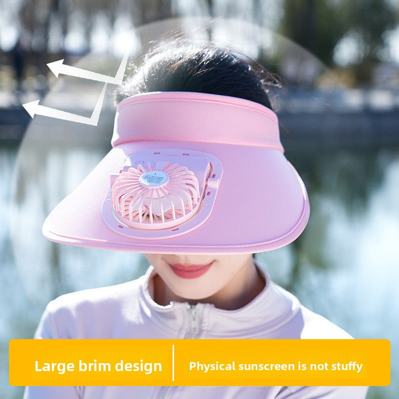 Hat with a fan
