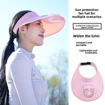 Hat with a fan