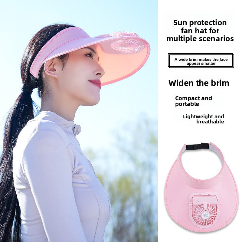Hat with a fan