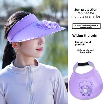 Hat with a fan