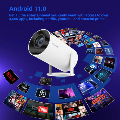 HD Portable Smart Projector with Wireless Screen Mirroring