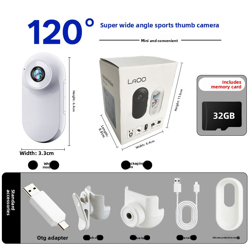 HD Thumb Action Camera with Anti-Shake