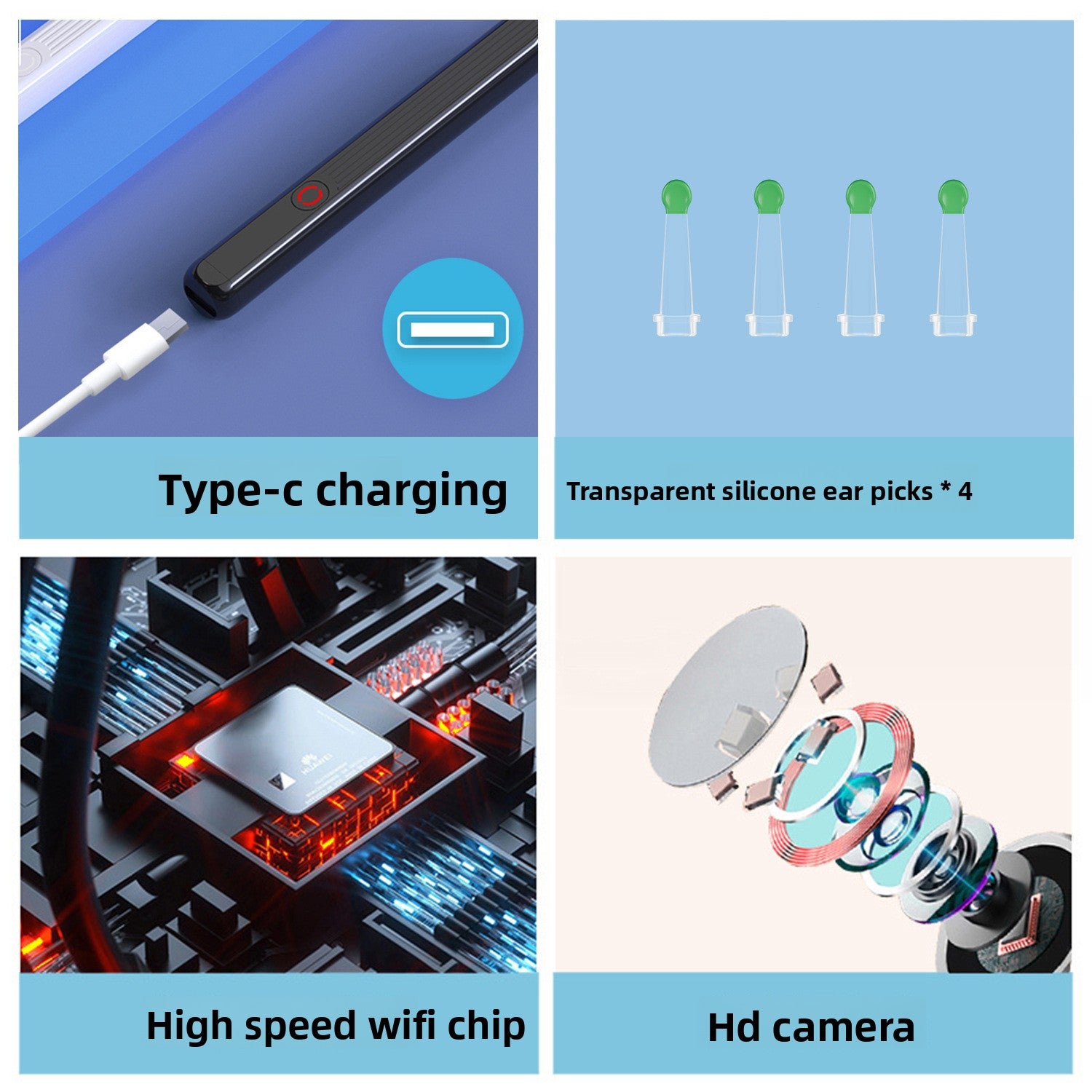 HD Wireless Visual Ear Cleaning Scoop with Light
