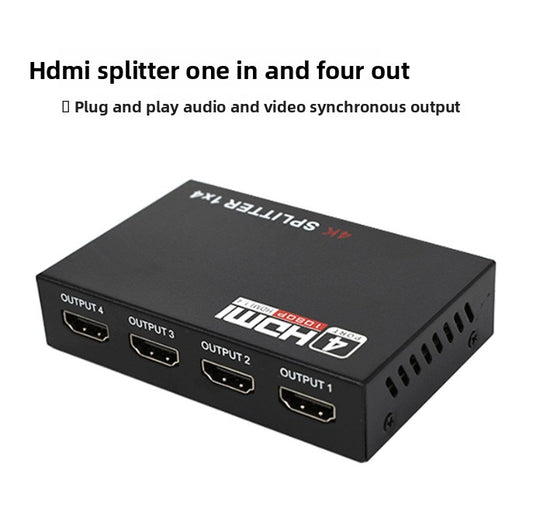 HDMI Splitter 1 in 4 Out 1080P Video Distribution