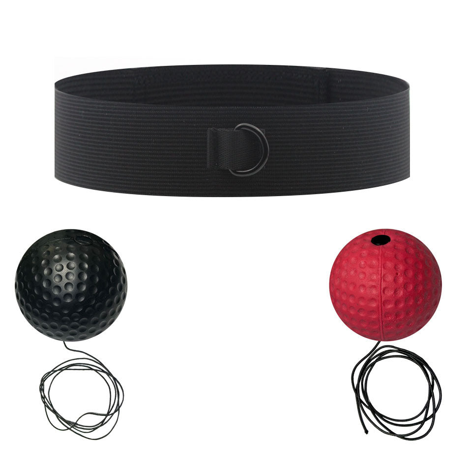 Head-mounted boxing reaction ball