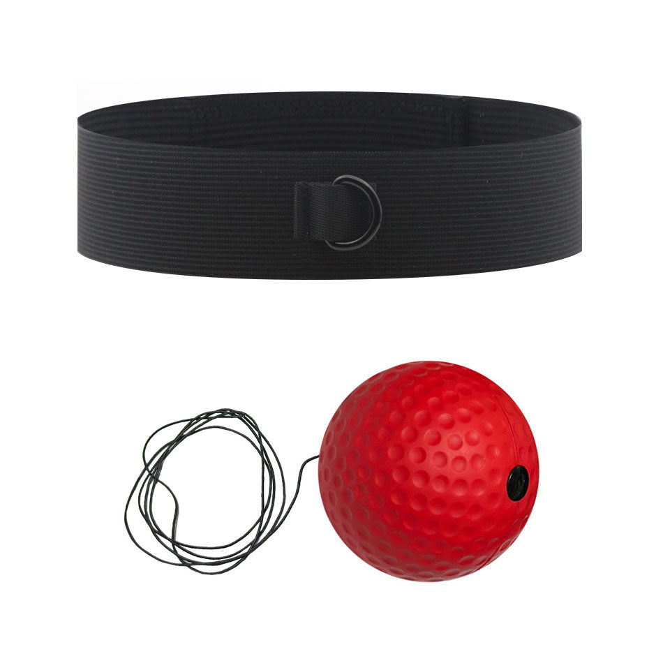 Head-mounted boxing reaction ball