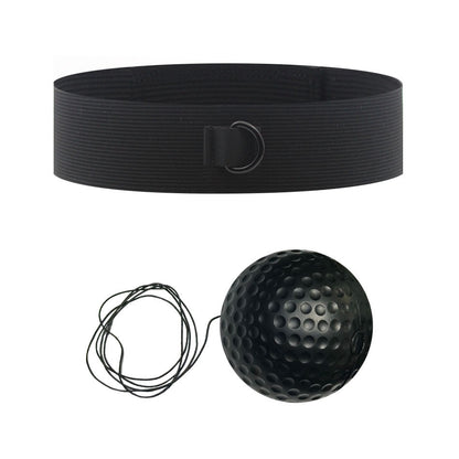 Head-mounted boxing reaction ball