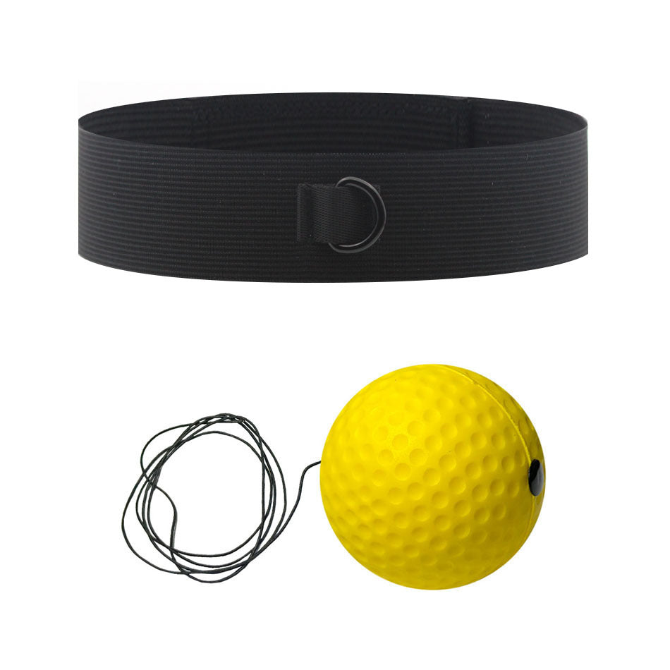 Head-mounted boxing reaction ball
