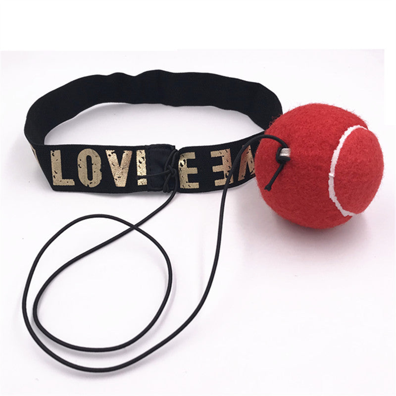 Head-Mounted Boxing Reaction Training Ball with Adjustable Headband