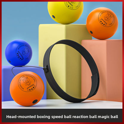 Head-mounted speed ball for boxing