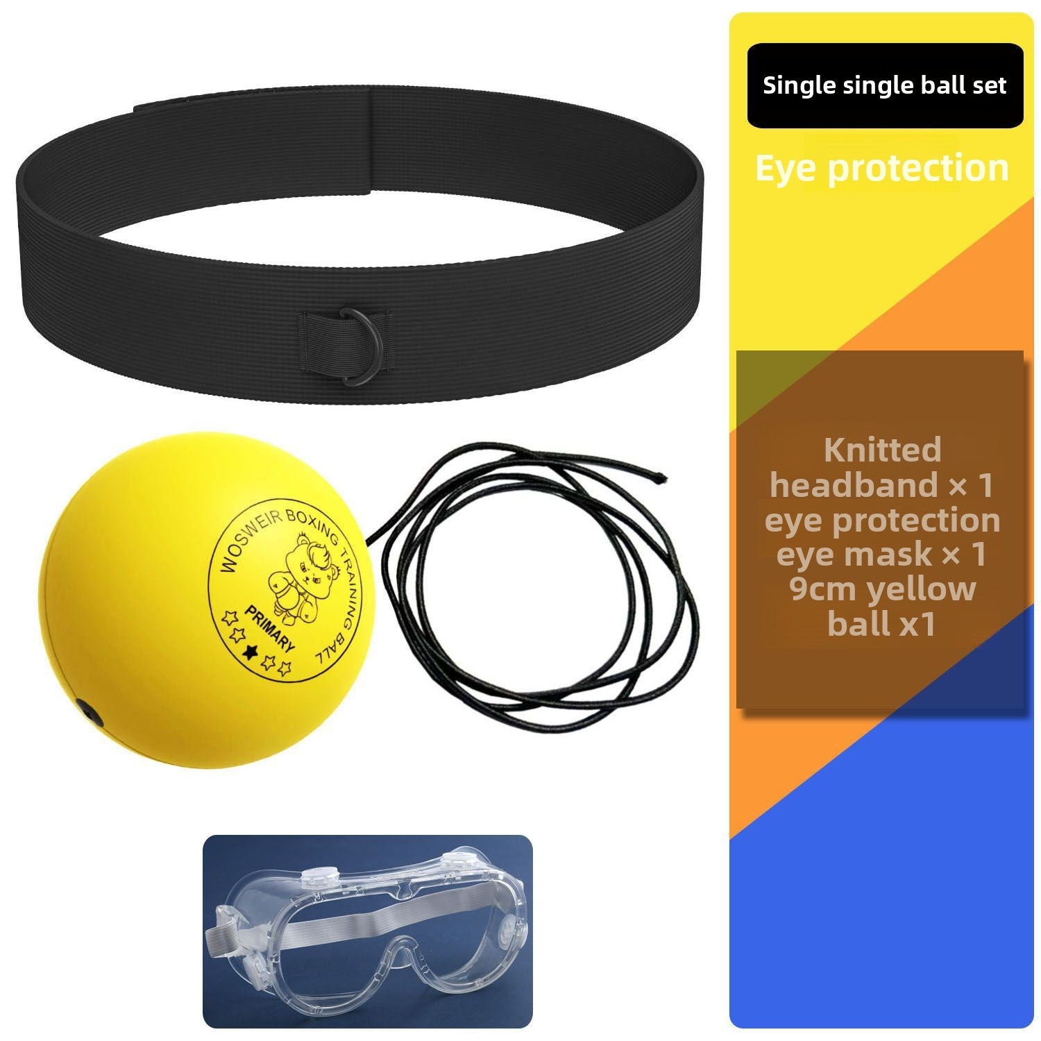 Head-mounted speed ball for boxing