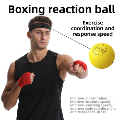 Head-mounted speed ball for boxing