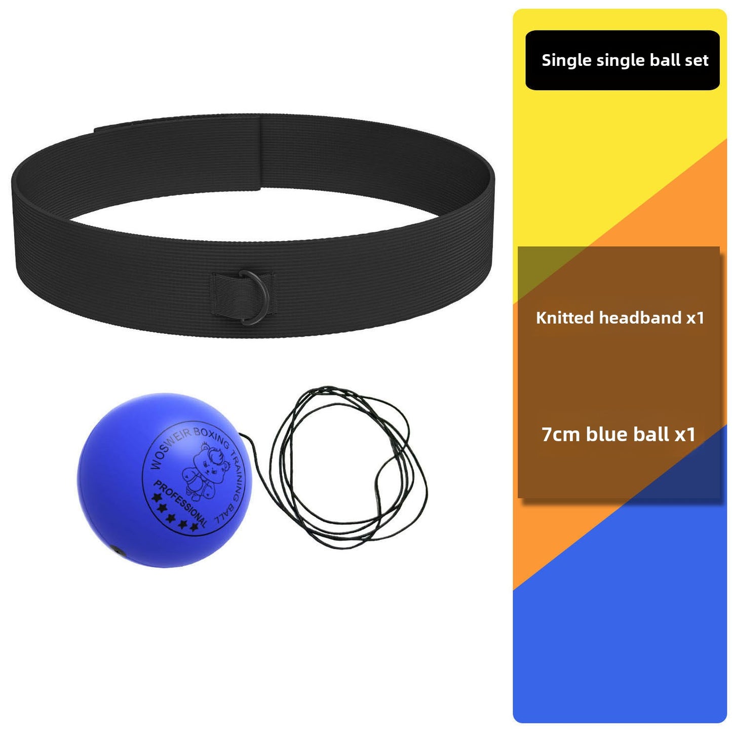 Head-mounted speed ball for boxing