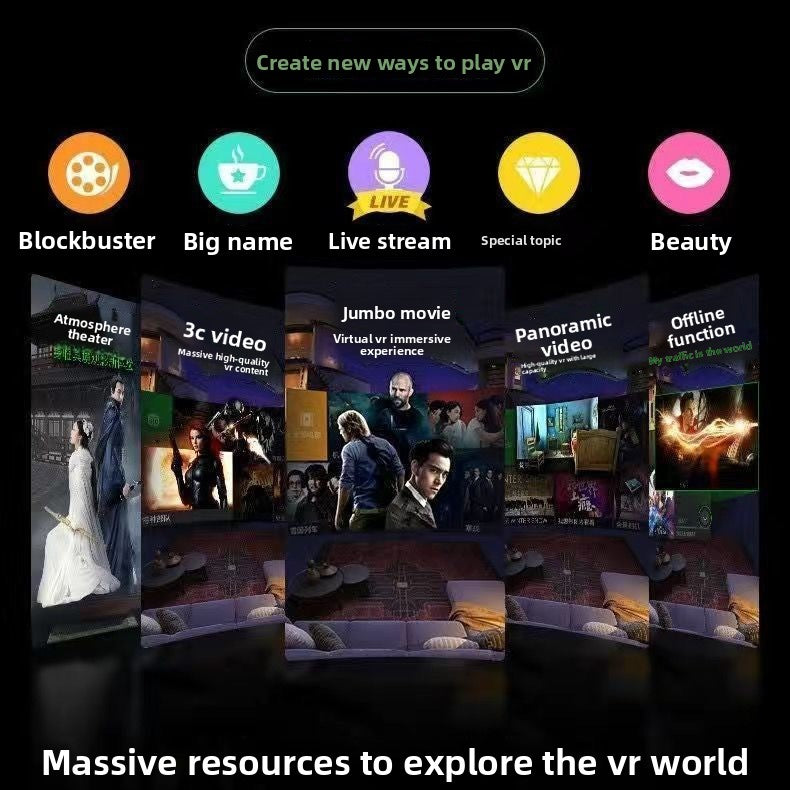 head-mounted VR glasses