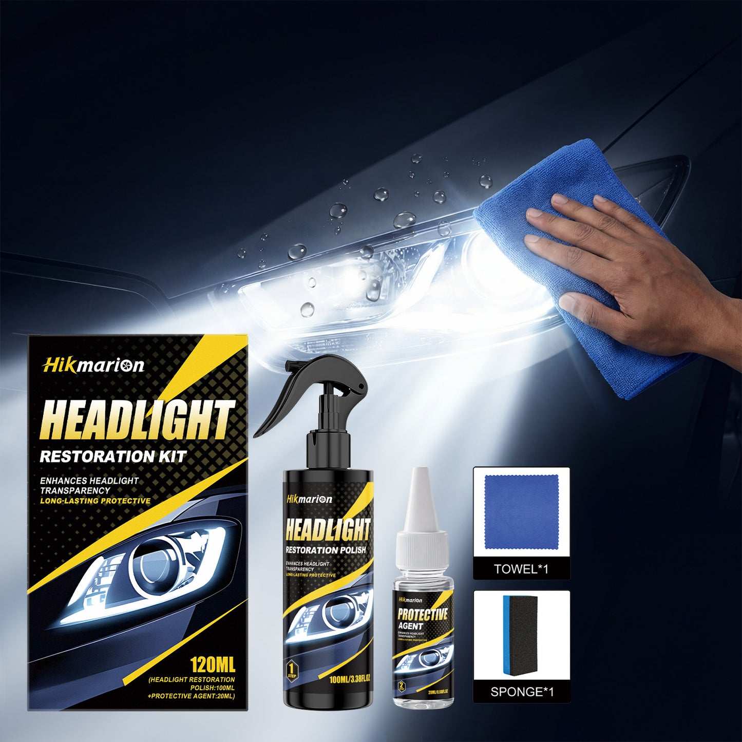 Headlight Cleaning and Restoration Kit