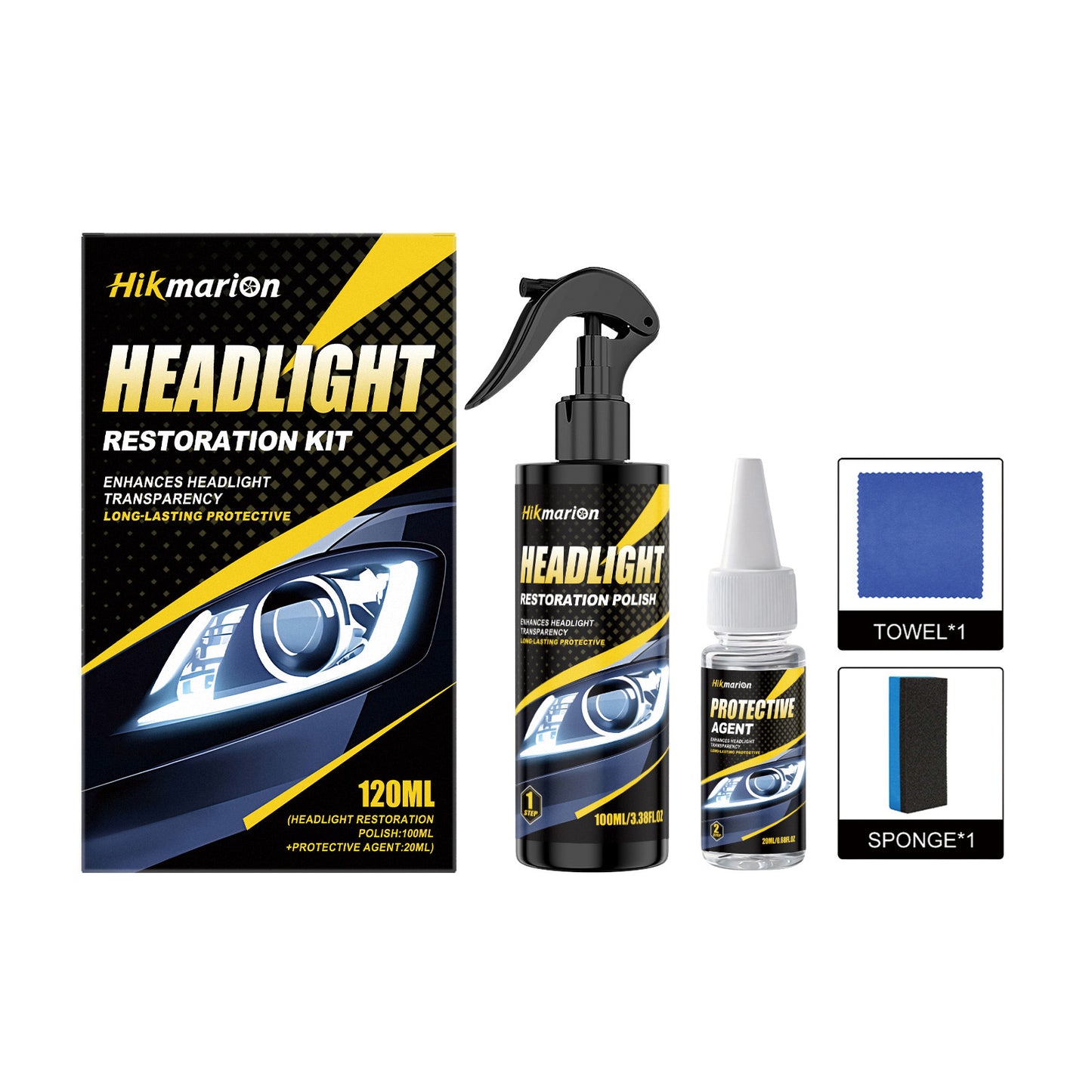 Headlight Cleaning and Restoration Kit