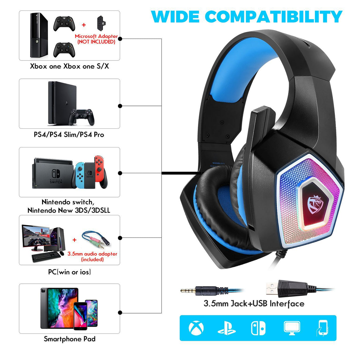 Headset gaming headphones