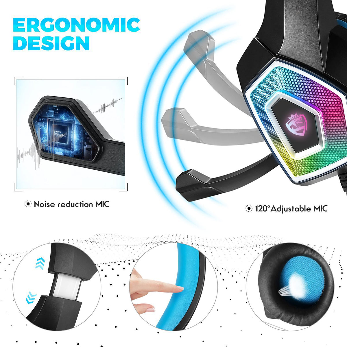Headset gaming headphones