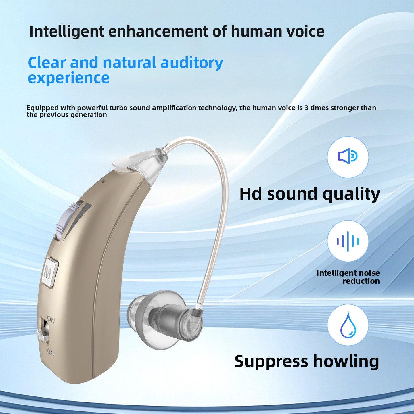 Hearing aid for elderly