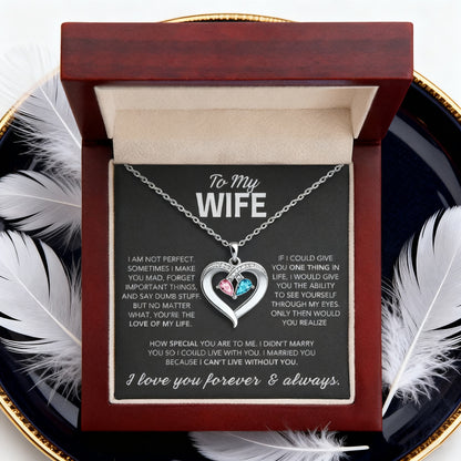 Heart Birthstone Pendant Necklace