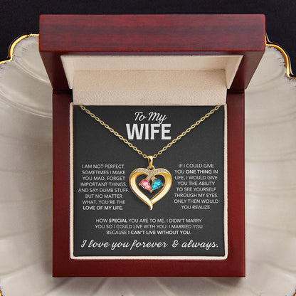 Heart Birthstone Pendant Necklace