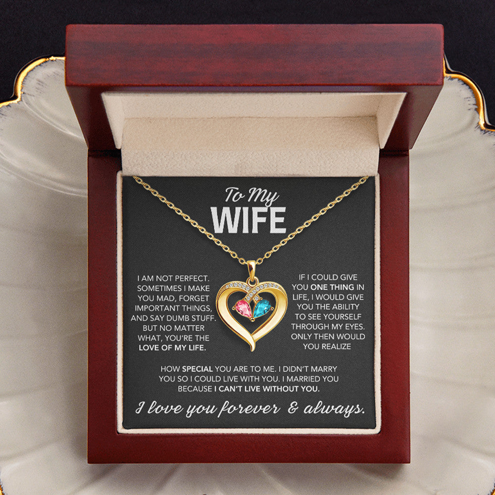 Heart Birthstone Pendant Necklace
