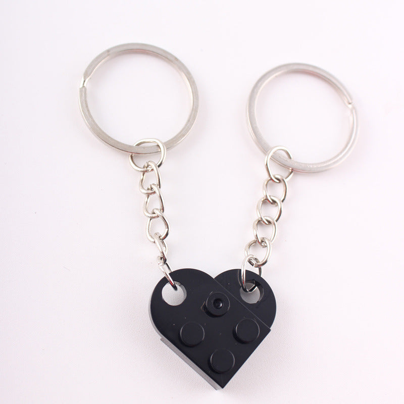 Heart Building Block Keychain