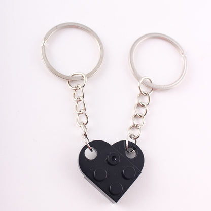 Heart Building Block Keychain