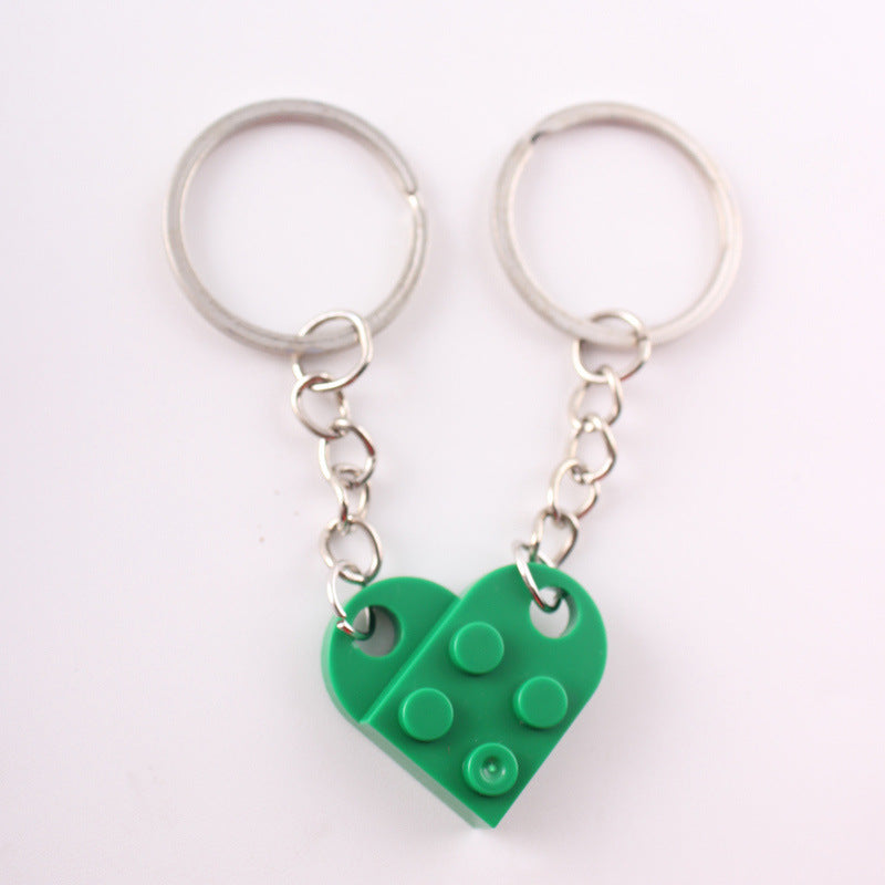 Heart Building Block Keychain