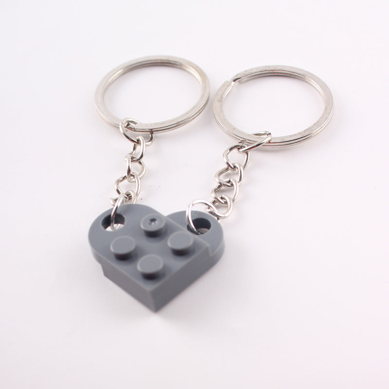 Heart Building Block Keychain