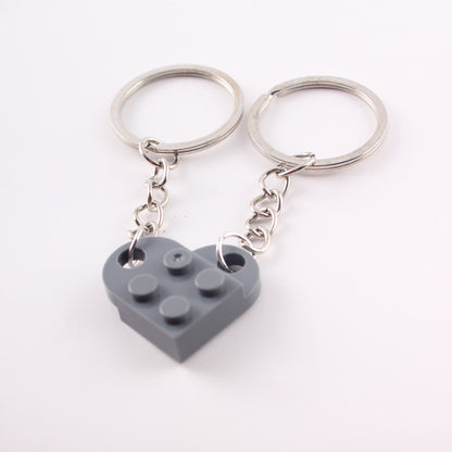 Heart Building Block Keychain