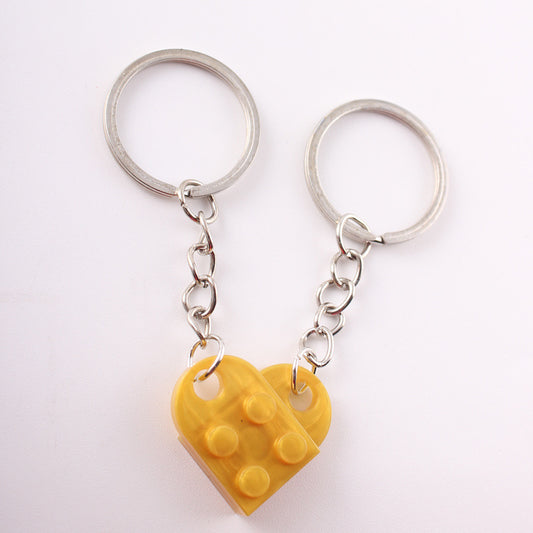 Heart Building Block Keychain