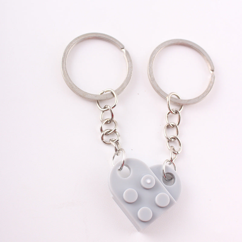 Heart Building Block Keychain
