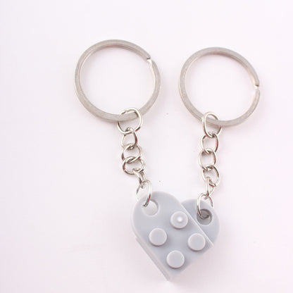Heart Building Block Keychain