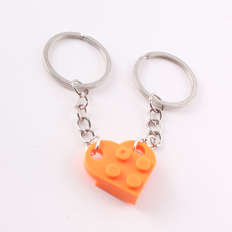 Heart Building Block Keychain