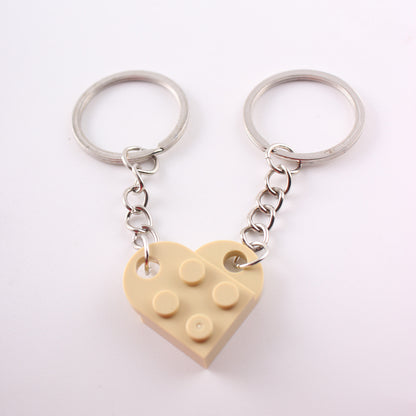 Heart Building Block Keychain