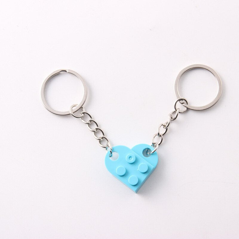 Heart Building Block Keychain