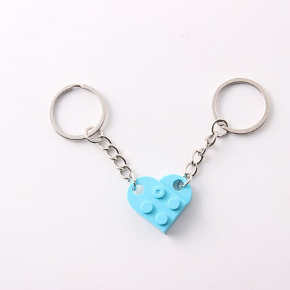 Heart Building Block Keychain