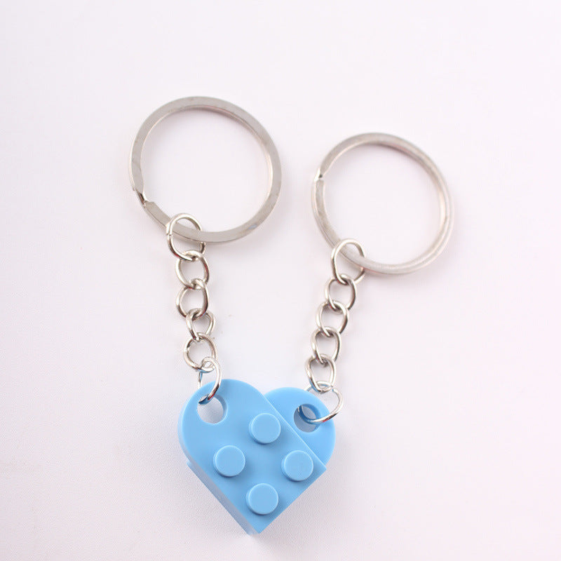 Heart Building Block Keychain