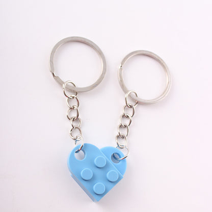 Heart Building Block Keychain