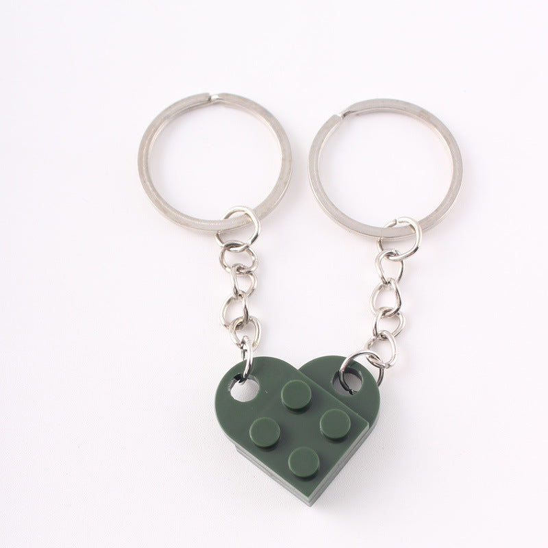 Heart Building Block Keychain