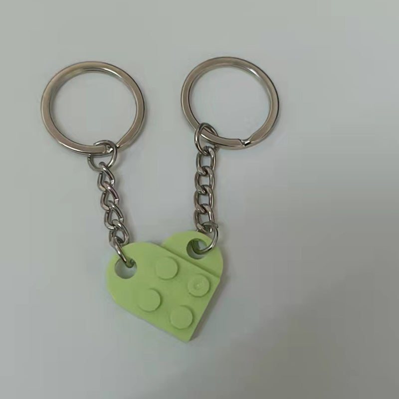 Heart Building Block Keychain