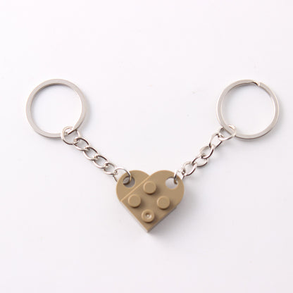 Heart Building Block Keychain