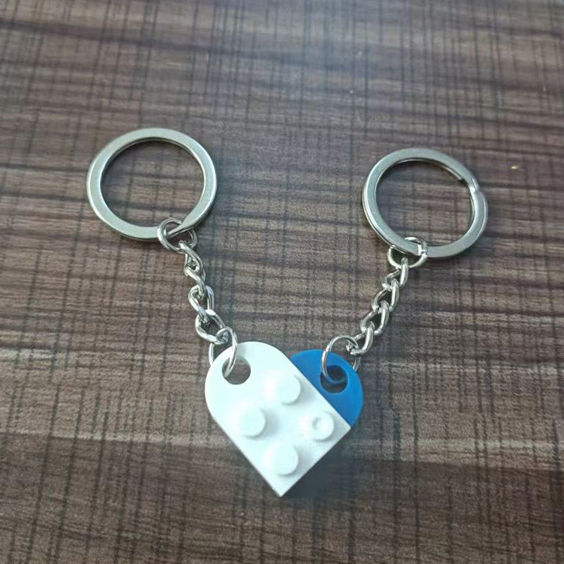 Heart Building Block Keychain