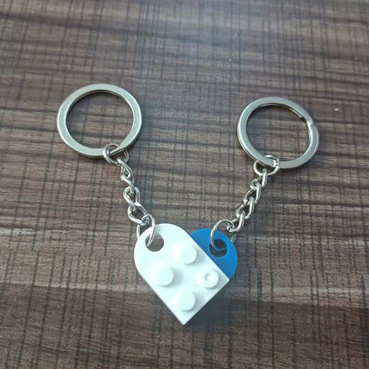Heart Building Block Keychain