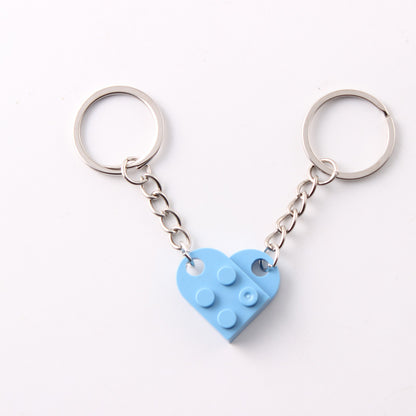 Heart Building Block Keychain