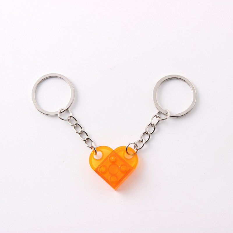 Heart Building Block Keychain